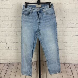 Everlane 90s Cheeky Jeans Button Fly Ankle Length Straight Leg Size 26